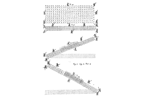 Иллюстрация походного строя копейщиков и пикинеров.