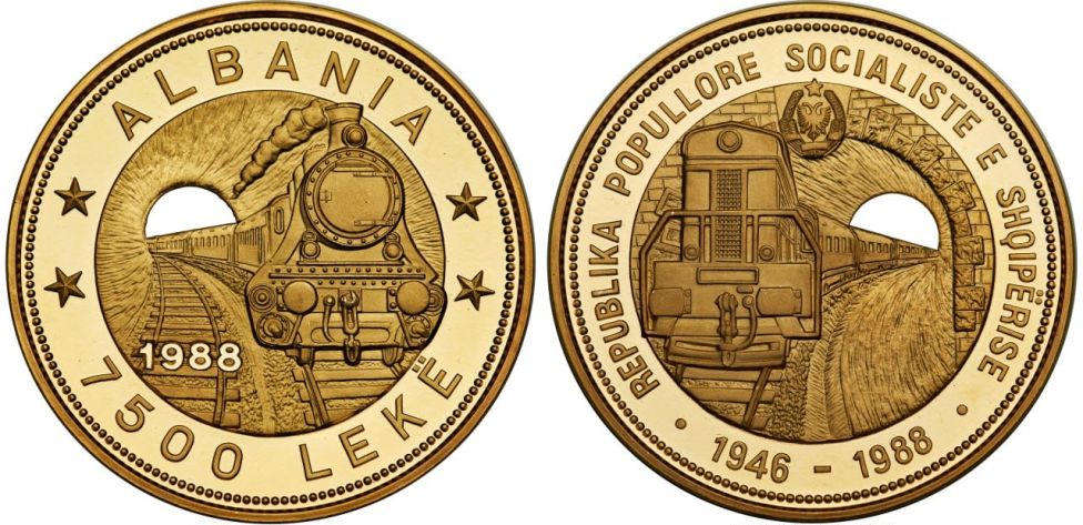 Албанская золотая монета