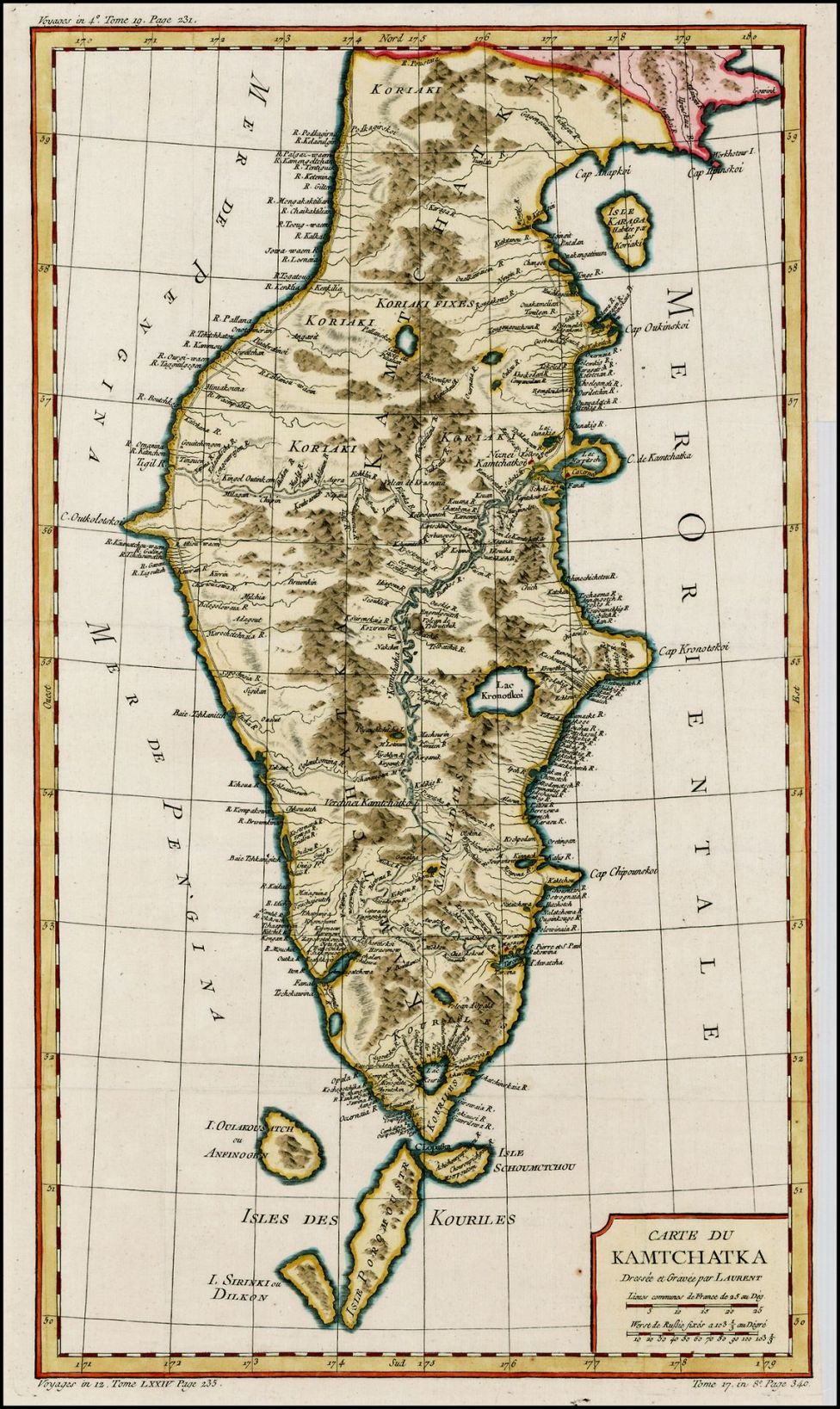 Карта Камчатки, 1757 год 