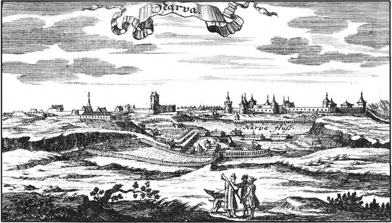Нарва. Немецкая гравюра. 1710 г.