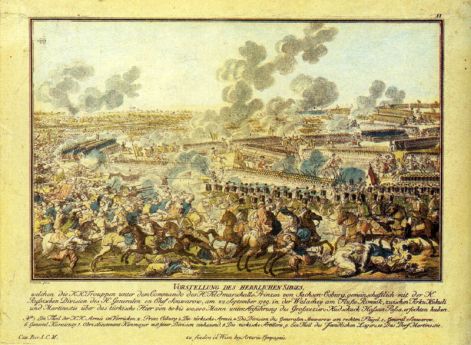 Сражение при Рымнике. 11 сентября 1789. Гравюра Х.Г. Шютца. Австрия. Конец 18 века