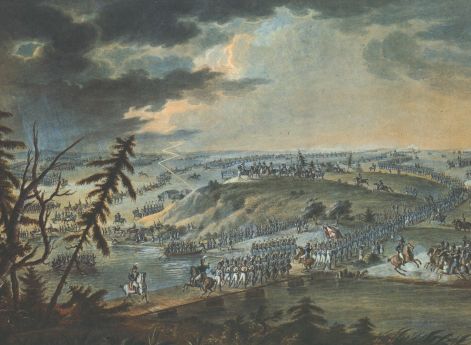 Переправа наполеоновской армии через Неман. Картина неизвестного художника. 1810-е гг.