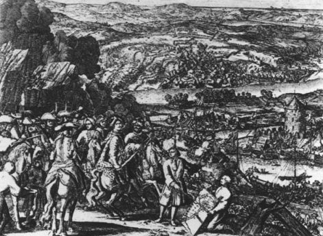 Взятие Азова. Гравюра XVII века