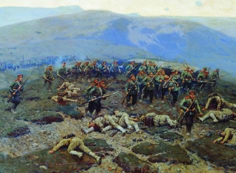 Атака Новочеркасского полка в бою на реке Шахе