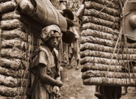 Носильщики чайных кирпичей 1908 г. Южный Китай