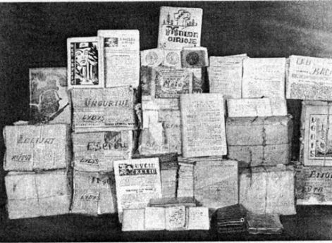 Образцы подпольных агитационных изданий литовских «лесных братьев» Дата создания: 1944 – 1952 гг.