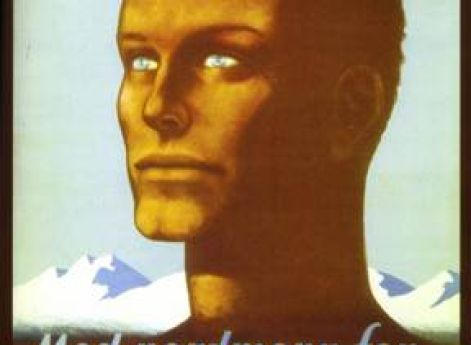 «Расовый» плакат норвежского художника Харальда Дамследа (Harald Damsleth)