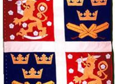 Знамя Шведского добровольческого батальона финской армии. 1941 г.