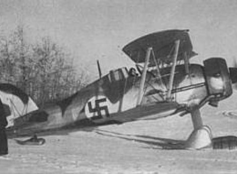 Истребитель Gloster Gladiador Mk. I. шведского добровольческого авиаполка. Январь 1940 г.