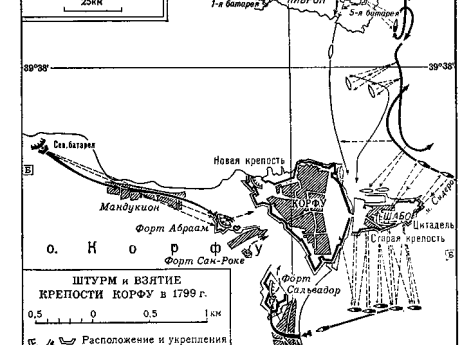 Штурм и взятие крепости Корфу в 1799 г.