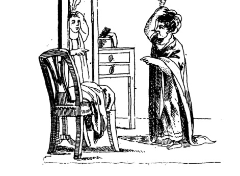 Иллюстрация «У зеркала». В книге