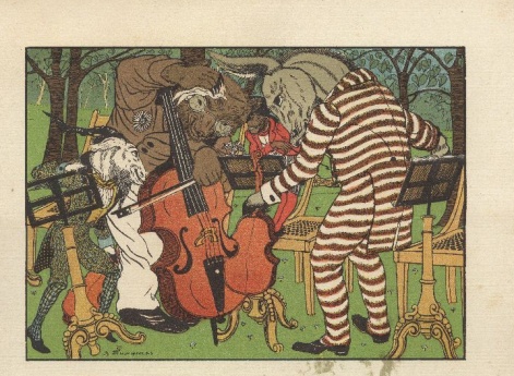 Иллюстрация к басне «Квартет» в книге