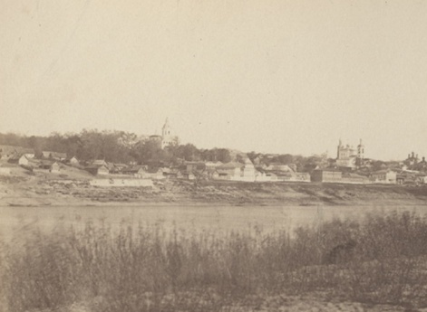 Касимов. Панорама города из-за реки Оки.