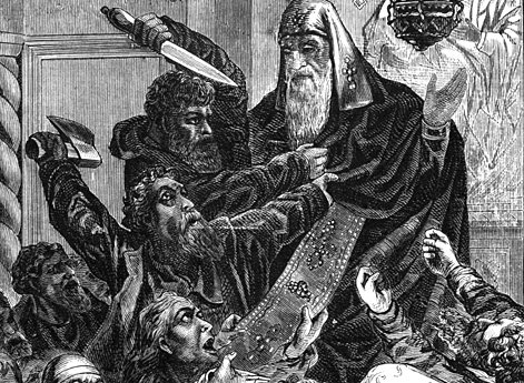 Убиение высокопреосвященного Амвросия во время московской чумы