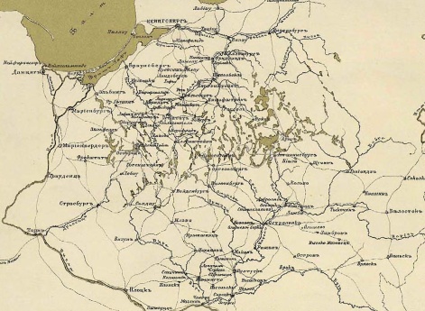 Карта к описанию второй войны Императора Александра с Наполеоном в 1806 и 1807 годах