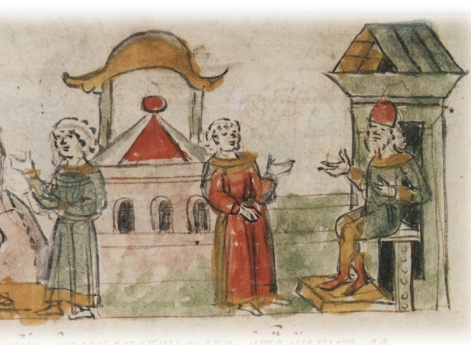 Отправка Владимиром Всеволодовичем Мономахом (Переяславским) отрока Бяндюка за Итларем с дружиной; беседа Бяндюка с Итларем