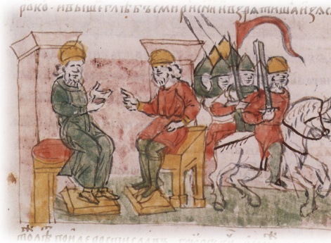 Примирение Изяслава Мстиславича Киевского с Глебом Юрьевичем Городецким; возвращение Изяслава в Киев.