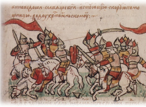 Разгром и пленение остатков половецкого войска полком Владимира Глебовича Переяславского.