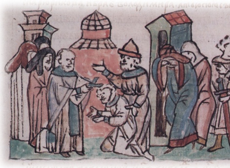 Захват и пострижение в иночество Рюрика Ростиславича Киевского Романом Мстиславичем Галицко-Волынским; пленение Романом семьи Рюрика.