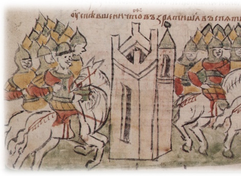 Поход новгородских и суздальских полков под водительством Юрия Андреевича Новгородского на Вышгород; возвращение Юрия после безуспешной осады Вышгорода.