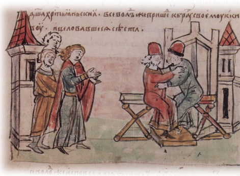 Примирение в Киеве двух братьев Ярославичей — Изяслава Киевского и Всеволода Черниговского.