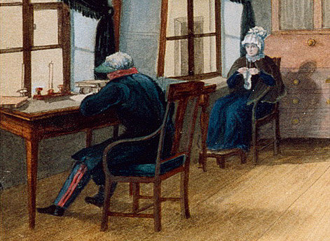 Граф Е.Ф.Канкрин за работой в своем доме