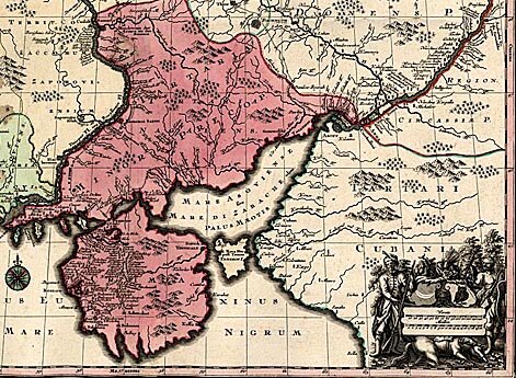 Карта военных действий Русско-Турецкой войны 1735-1739 годов, окончившейся Белградским миром