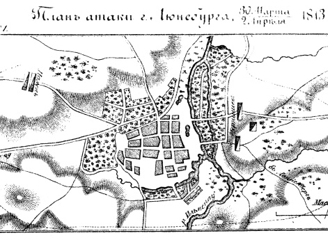 Атака города Люнебурга 30 марта /2 апреля 1813 года