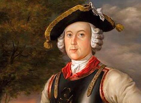 Портрет барона Иеронима фон Мюнхгаузена в форме кирасира русской службы