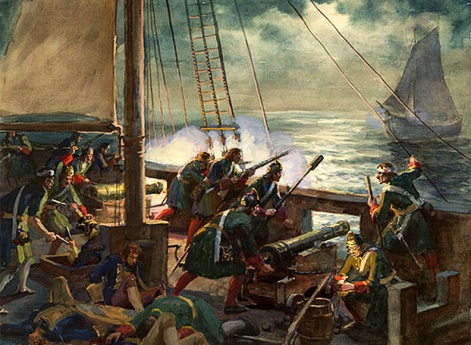 Атака малых кораблей русского флота во время Северной войны (Подвиг отряда сержанта Щепотьева)