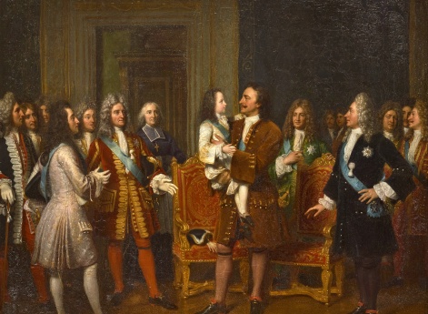 Людовик XV посещает Петра Великого в отеле Lesdiguières в Париже (10 мая 1717 г.)