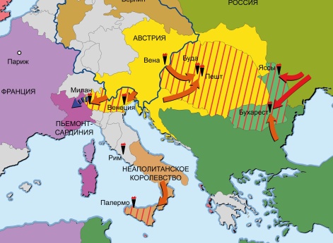 Весна народов, революционный кризис 1848–1849 гг. Июль – декабрь 1848 г.
