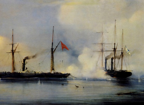 Бой пароходо-фрегата "Владимир" с турецким паровым фрегатом "Перваз-и Бахри" 5 ноября 1853 года