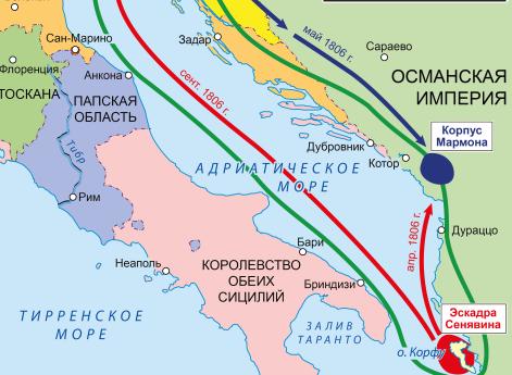 Война Третьей антифранцузской коалиции 1805 г. Кампания в Адриатическом море в 1805-1807 гг.
