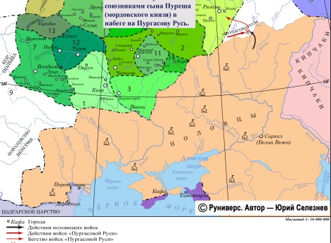 Набег половцев на Пургасову Русь летом 1228 г.