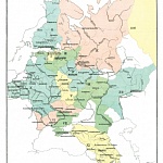 Районы провиантских комиссий к началу 1857 года