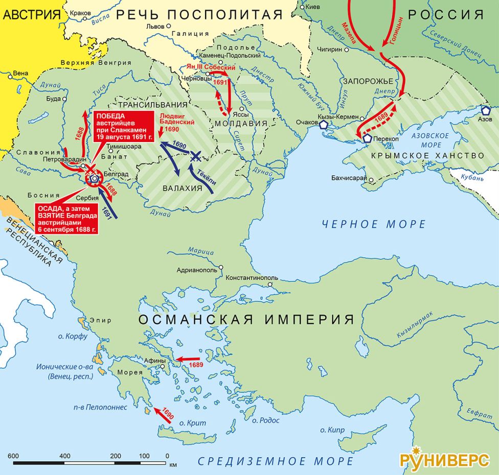 Великая Турецкая война 1682-1699 гг. Военные действия в 1688-1691 гг.