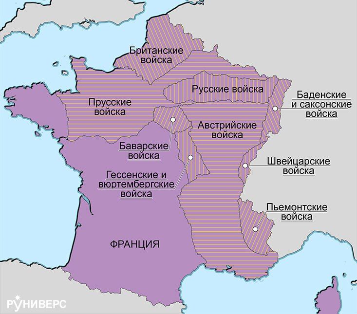 Оккупация Франции войсками союзников в 1815 г.