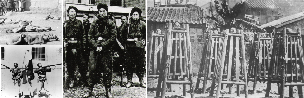 Коллаж времен Боксерского восстания и его жестокого подавления