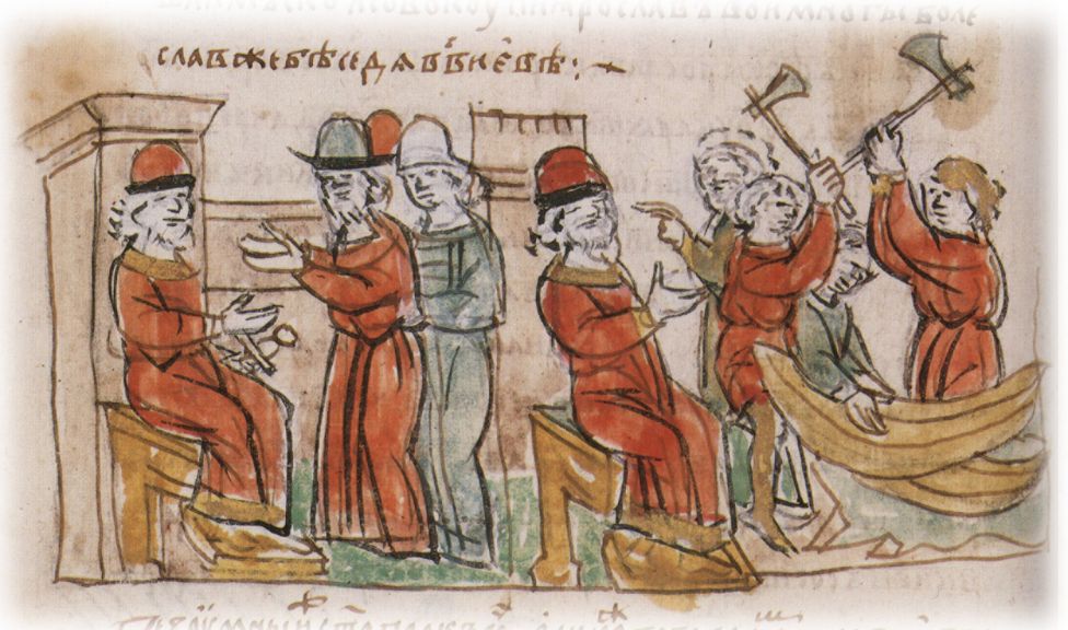 Рассечение новгородцами ладей Ярослава Владимировича, чтобы воспрепятствовать его побегу за море; обращение новгородцев к Ярославу с призывом продолжить борьбу против Болеслава и Святополка Владимировича.