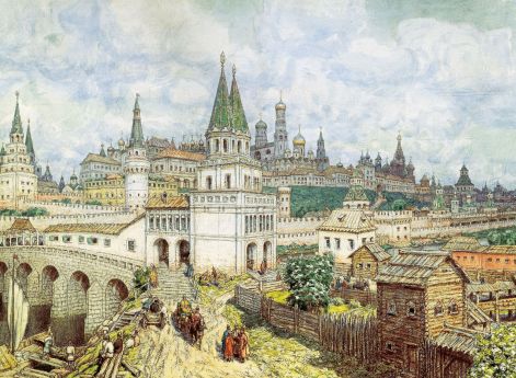 Васнецов А.М. Около 1900 года. Вид на Кремль XVII века