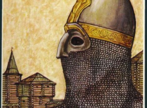 Шлем с полумаской и бармицей 12-13 вв. В.Семенов. 20 век