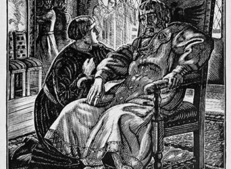 Фаворский В.А. Иллюстрация к "Борису Годунову""Смерть Бориса". 1954-1955