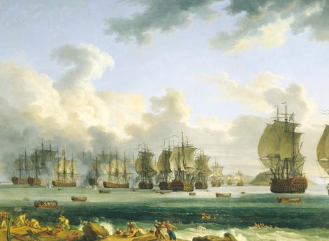 Бегство турецкого флота в бухту Чесма