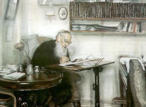 Л.Н. Толстой в яснополянской библиотеке