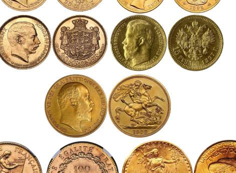 Монеты в свободном обороте в мире на 1914 г