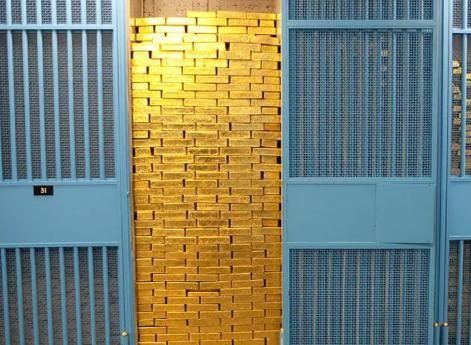 Хранилище мирового золота в Федеральном резервном банке Нью-Йорка