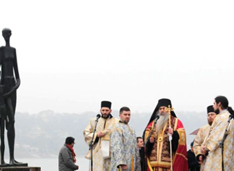 Молебен в память о погибших в Нови-Саде в январе 1942 г. 22 января 2009 г.