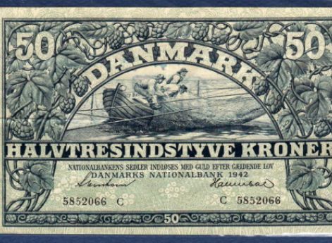 Купюра 50 датских крон. 1942 г.