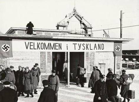 Датские рабочие прибывают в Германию. Январь 1941 г.